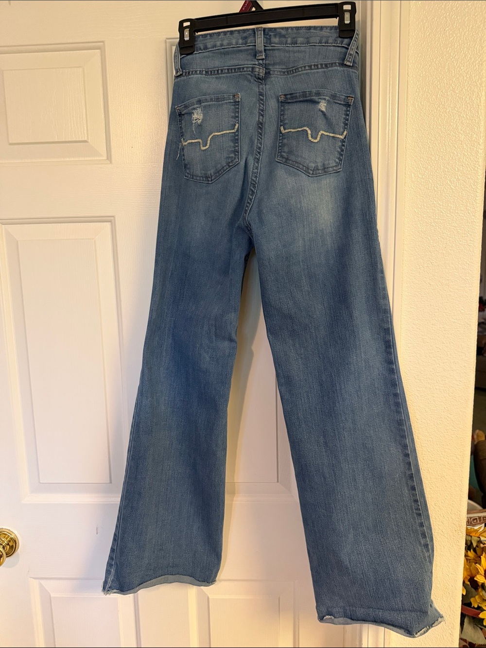 Kimes Ranch Women's Light Blue Wide Leg Flare Jeans